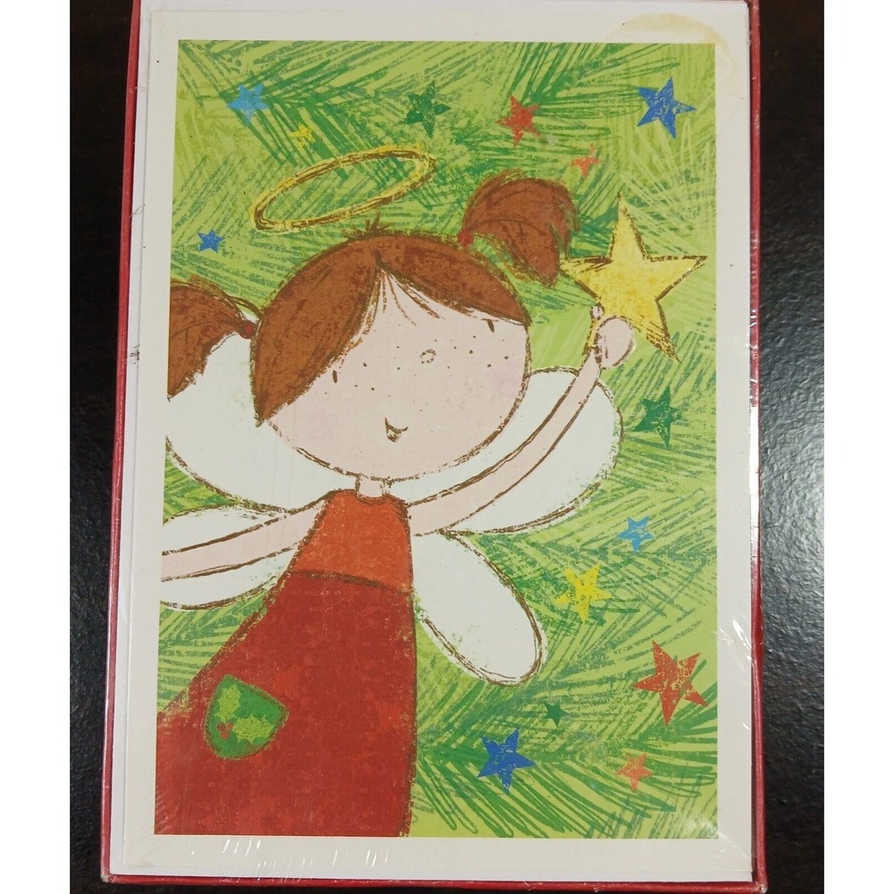 Paper Magic Group 18 Holiday Christmas Cards w Envelopes Girl Angel Stars